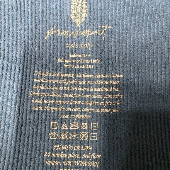 FP Movement by Free People Blue Ribbed Tank Top - Picture 2 of 2